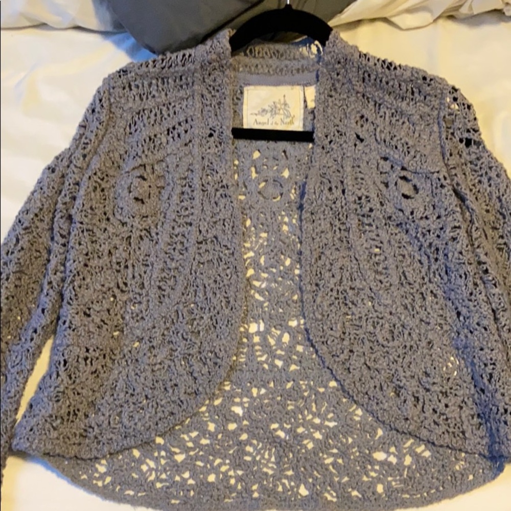 Anthropologie Angel of the North Lace Cardigan